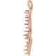 Accented Family Freeform Necklace or Pendant Mounting in 10 Karat Rose Gold for Square Stone, 0.94 grams