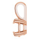 Double Claw Solitaire Pendant Mounting in 10 Karat Rose Gold for Round Stone, 0.16 grams