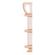 Bar Family Necklace or Pendant Mounting in 18 Karat Rose Gold for Straight baguette Stone, 0.48 grams