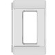 Emerald Bezel Set Slide Pendant Mounting in 10 Karat White Gold for Emerald Stone, 0.37 grams