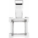 Square V Prong Solitaire Pendant Mounting in 18 Karat White Gold for Square Stone, 0.67 grams