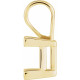 Square V Prong Solitaire Pendant Mounting in 10 Karat Yellow Gold for Square Stone, 0.52 grams