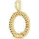 Family Circle Necklace or Pendant Mounting in 18 Karat Yellow Gold for Round Stone, 1.57 grams