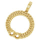 Family Circle Necklace or Pendant Mounting in 18 Karat Yellow Gold for Round Stone, 1.57 grams