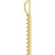 Vertical Bar Necklace or Charm/Pendant Mounting in 10 Karat Yellow Gold for Round Stone, 0.67 grams