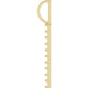 Vertical Bar Necklace or Charm/Pendant Mounting in 10 Karat Yellow Gold for Round Stone, 0.67 grams