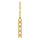Vertical Bar Necklace or Charm/Pendant Mounting in 18 Karat Yellow Gold for Round Stone, 0.5 grams