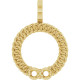 Family Circle Necklace or Pendant Mounting in 10 Karat Yellow Gold for Round Stone, 1.15 grams