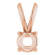 Solitaire Pendant Mounting in 18 Karat Rose Gold for Round Stone, 0.34 grams