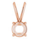 Solitaire Pendant Mounting in 10 Karat Rose Gold for Round Stone, 0.37 grams