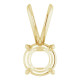 Solitaire Pendant Mounting in 18 Karat Yellow Gold for Round Stone, 0.59 grams