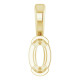 Solitaire Pendant Mounting in 10 Karat Yellow Gold for Oval Stone, 0.3 grams