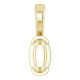 Solitaire Pendant Mounting in 18 Karat Yellow Gold for Oval Stone, 0.41 grams