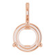 Solitaire Pendant Mounting in 10 Karat Rose Gold for Round Stone, 0.23 grams