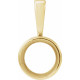 Cabochon Pendant Mounting in 18 Karat Yellow Gold for Round Stone, 0.26 grams