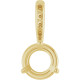 Accented Pendant Mounting in 18 Karat Yellow Gold for Round Stone, 0.71 grams