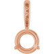 Accented Pendant Mounting in 10 Karat Rose Gold for Round Stone, 0.52 grams