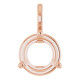 Solitaire Pendant Mounting in 18 Karat Rose Gold for Round Stone, 0.32 grams