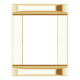 Square Channel Set Slide Pendant Mounting in 10 Karat Yellow Gold for Square Stone, 0.21 grams