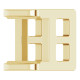 Square Channel Set Slide Pendant Mounting in 10 Karat Yellow Gold for Square Stone, 0.21 grams