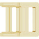Square Channel Set Slide Pendant Mounting in 18 Karat Yellow Gold for Square Stone, 0.34 grams