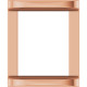 Square Channel Set Slide Pendant Mounting in 10 Karat Rose Gold for Square Stone, 0.3 grams