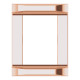 Square Channel Set Slide Pendant Mounting in 18 Karat Rose Gold for Square Stone, 0.29 grams