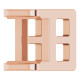 Square Channel Set Slide Pendant Mounting in 18 Karat Rose Gold for Square Stone, 0.29 grams