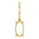 Solitaire Charm/Pendant Mounting in 18 Karat Yellow Gold for Oval Stone, 0.29 grams