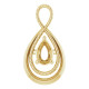 Infinity Inspired Pendant Mounting in 18 Karat Yellow Gold for Pear shape Stone, 4.33 grams