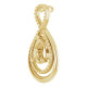 Infinity Inspired Pendant Mounting in 18 Karat Yellow Gold for Pear shape Stone, 4.33 grams