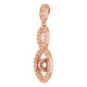 Infinity Inspired Pendant Mounting in 10 Karat Rose Gold for Round Stone, 1.35 grams