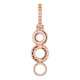 Bezel Set Pendant Mounting in 14 Karat Rose Gold for Round Stone, 1.58 grams