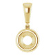 Bezel Set Solitaire Pendant Mounting in 18 Karat Yellow Gold for Round Stone, 4.01 grams