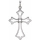 Cross Pendant Mounting in Platinum for Round Stone, 3.06 grams