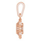 Halo Style Pendant Mounting in 10 Karat Rose Gold for Round Stone, 1.43 grams