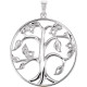 Family Tree Necklace or Pendant Mounting in 14 Karat White Gold