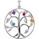 Family Tree Necklace or Pendant Mounting in 14 Karat White Gold