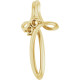 Family Cross Necklace or Pendant Mounting in 14 Karat Yellow Gold for Round Stone, 2.66 grams
