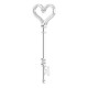 Family Key Pendant Mounting in Sterling Silver for Round Stone, 1.48 grams