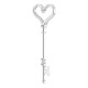 Family Key Pendant Mounting in Platinum for Round Stone, 2.88 grams