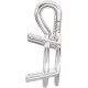 Marquise 4 Prong Basket Pendant Mounting in 18 Karat White Gold for Marquise Stone, 1.07 grams