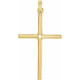 Birthstone Cross Pendant Mounting in 10 Karat Yellow Gold for Round Stone, 0.6 grams