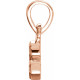 Three Stone Pendant Mounting in 14 Karat Rose Gold for Round Stone, 0.36 grams