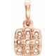 Cluster Pendant Mounting in 14 Karat Rose Gold for Round Stone, 1.01 grams