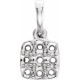 Cluster Pendant Mounting in Platinum for Round Stone, 1.57 grams