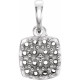 Cluster Pendant Mounting in Platinum for Round Stone, 1.87 grams