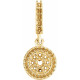 Cluster Pendant Mounting in 14 Karat Yellow Gold for Round Stone, 1.72 grams