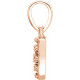 Cluster Pendant Mounting in 14 Karat Rose Gold for Round Stone, 1.19 grams