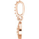Cluster Pendant Mounting in 14 Karat Rose Gold for Round Stone, 1.72 grams